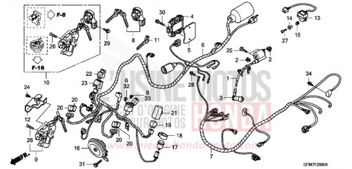 WIRE HARNESS (NHX110WH8) NHX110WH8 de 2008